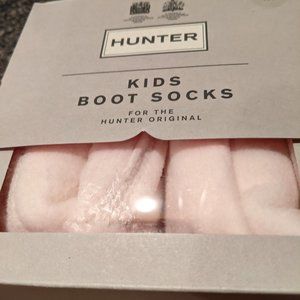 Hunter kids boot socks size medium (11-13) cream colored
